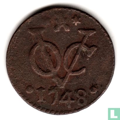 VOC 1 duit 1748 (Zeeland) - Afbeelding 1