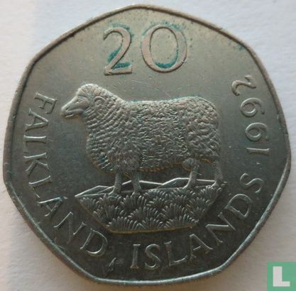 Falklandeilanden 20 pence 1992 - Afbeelding 1