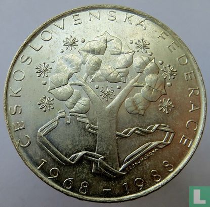 Tsjecho-Slowakije 500 korun 1988 "20th anniversary of National Federation" - Afbeelding 1