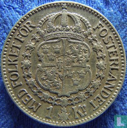 Sweden 1 krona 1912 - Image 2