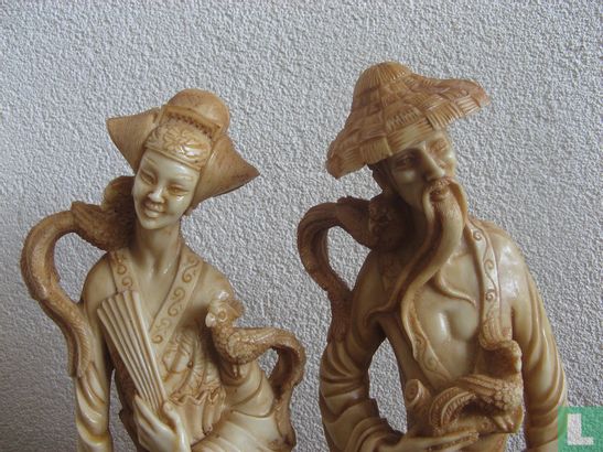 Chinezen Beeldje man en vrouw - Afbeelding 2
