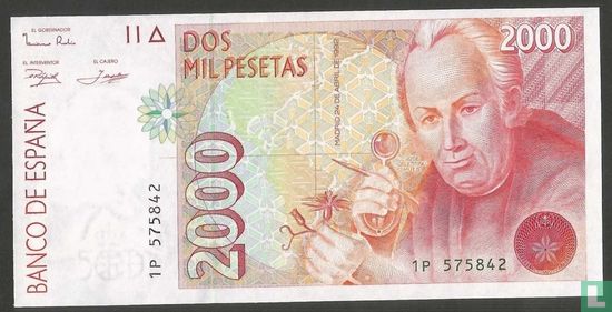 2000 pesetas Espagne 1992 - Image 1