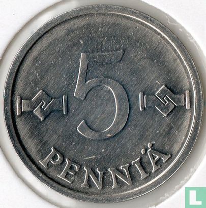 Finlande 5 penniä 1978 - Image 2