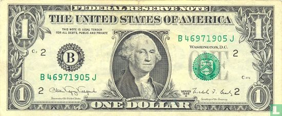 United States 1 dollar 1988 B - Image 1