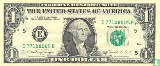Dollar des États-Unis 1 1988 B - Image 1