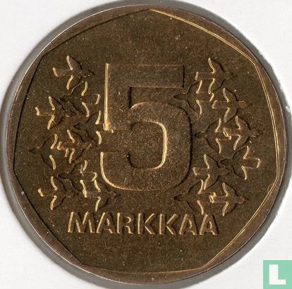 Finlande 5 markkaa 1977 - Image 2