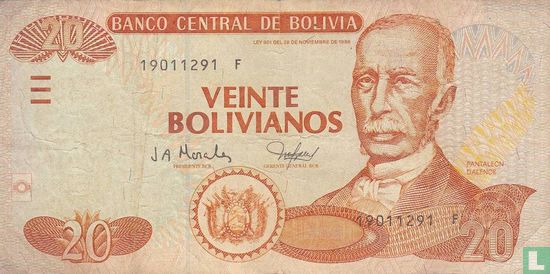 Bolivia 20 Bolivianos - Afbeelding 1