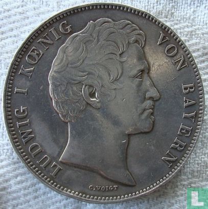Beieren 2 thaler 1837 "Monetary Union of the Six South German States" - Afbeelding 2