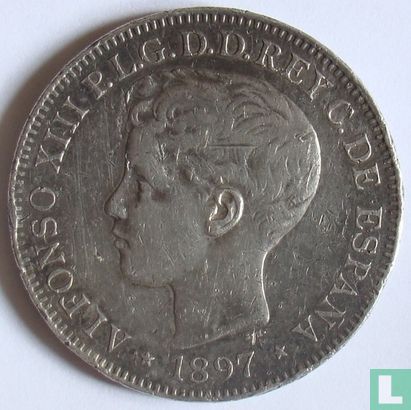 Philippines 1 peso 1897 - Image 1