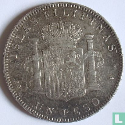 Philippines 1 peso 1897 - Image 2