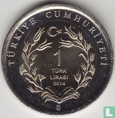 Turquie 1 türk lirasi 2014 "Striped Hyena"   - Image 1