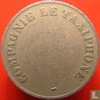 Frankrijk "Compagnie le taxiphone" B1 1 side no mmt (24mm, koper-nikkel) - Image 2