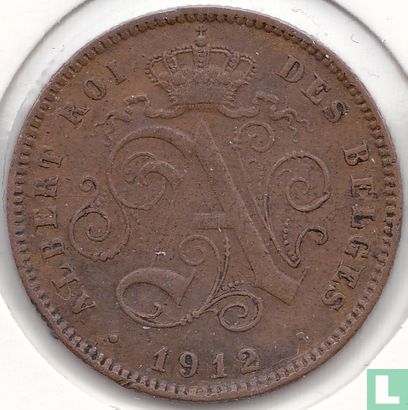 Belgique 2 centimes 1912 (FRA) - Image 1