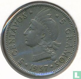 Dominicaanse Republiek 5 centavos 1937 - Afbeelding 1