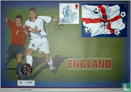 Royal Mail Coin Cover-England Football 3 Lions 2002