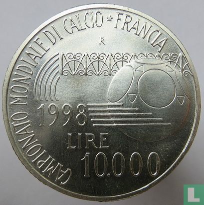 Italië 10000 lire 1998 "Football World Cup in France" - Afbeelding 1