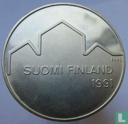 Finlande 100 markkaa 1991 "Ice Hockey World Championships" - Image 1