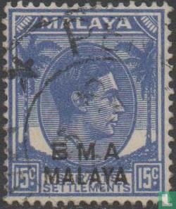 König George VI, mit Aufdruck BMA Malaya