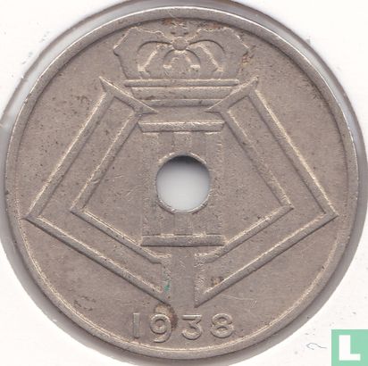 Belgium 25 centimes 1938 (NLD-FRA) - Image 1