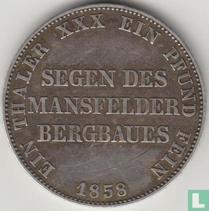 Pruisen 1 thaler 1858 - Afbeelding 1