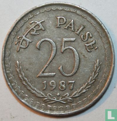 India 25 paise 1987 (Hyderabad) - Image 1