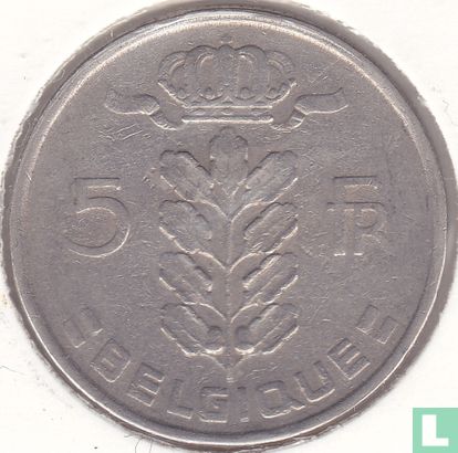 Belgique 5 francs 1948 (FRA) - Image 2