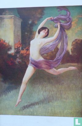 ' Dancer With a Violet Scarf ' by Albert Penot. Danseuse à l'écharpe Violette. Ballerina alla sciarpa Viola