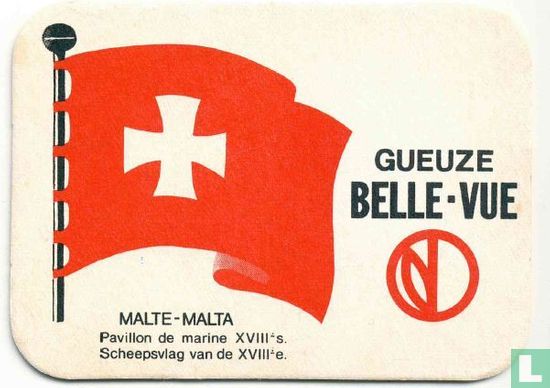 Scheepsvlag van de XVIII e Malta (11cm) 