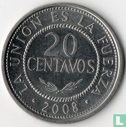 Bolivien 20 Centavo 2008 - Bild 1