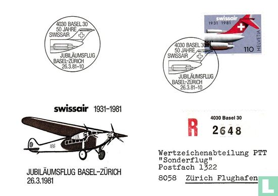 Jubileumvlucht Basel-Zurich - Afbeelding 1