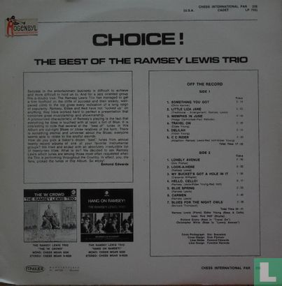 Choice!: The Best Of The Ramsey Lewis Trio - Image 2