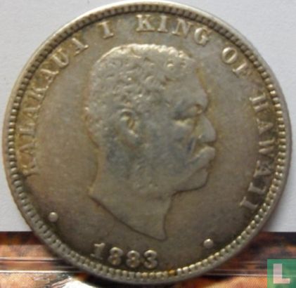 Hawaii ¼ dollar 1883 - Afbeelding 1