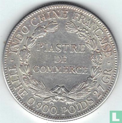 Indochine française 1 piastre 1921 (sans H) - Image 2