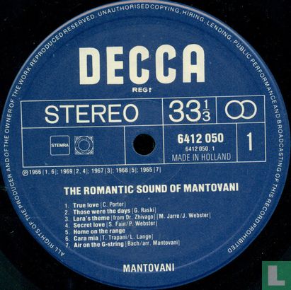 The Romantic Sound Of Mantovani - Afbeelding 3