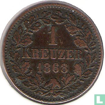 Baden 1 kreuzer 1868 - Afbeelding 1