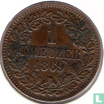 Baden 1 kreuzer 1869 - Image 1