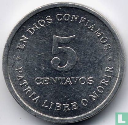 Nicaragua 5 centavos 1987 - Image 2