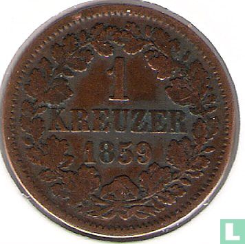 Baden 1 kreuzer 1859 - Image 1