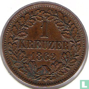Baden 1 kreuzer 1862 - Image 1