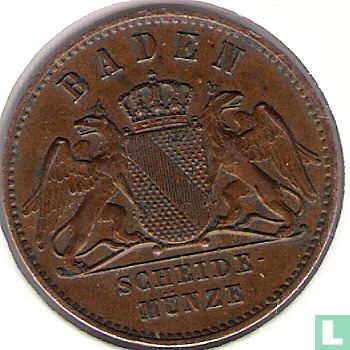 Baden 1 kreuzer 1862 - Afbeelding 2
