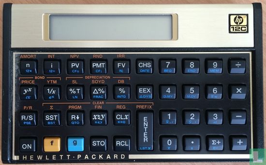 HP-12C (met oranje tekst, 1 batterij) - Afbeelding 1