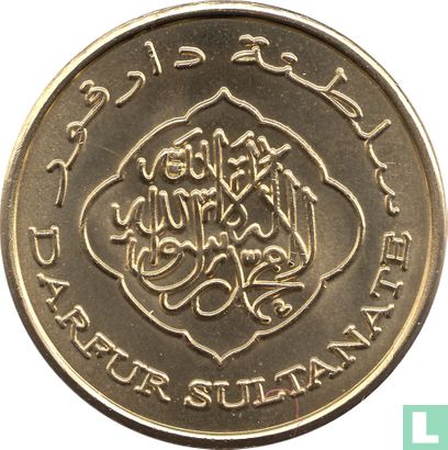 Darfur Sultanate 5 dinars 2008 (year 1429 - Brass - Prooflike) - Image 2