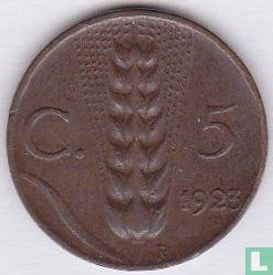 Italie 5 centesimi 1923 - Image 1
