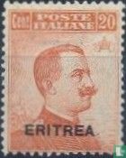 King Victor Emanuel III, with overprint 