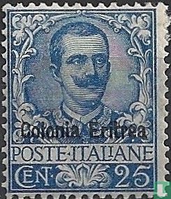 King Victor Emanuel III, with overprint  