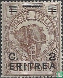 Postage Stamps from Italian Somalia, with overprint