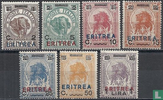 Stamps Italian-Somalia with overprint