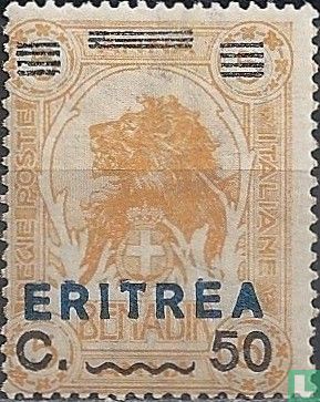 Postzegels van Italiaans-Somalië, met opdruk 