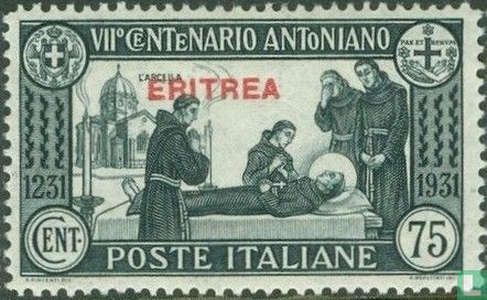 Anthony of Padua, with overprint   