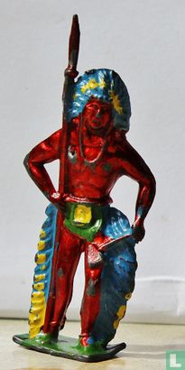 Indian standing with spear - Image 1